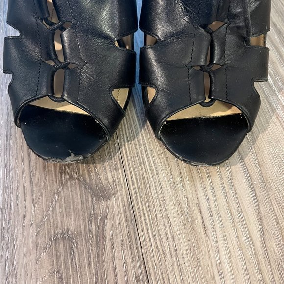 BCBG Black Lace-up Heels (size 9) - Picture 5 of 6